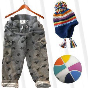 Hanna Andersson Lined Sweat Pants, Paw Print (130)